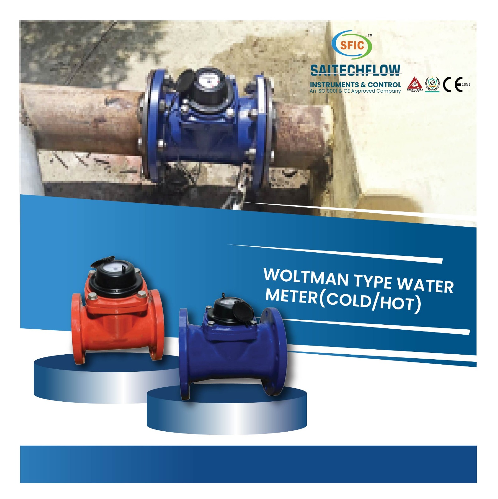 WOLTMAN TYPE WATER METER HOT