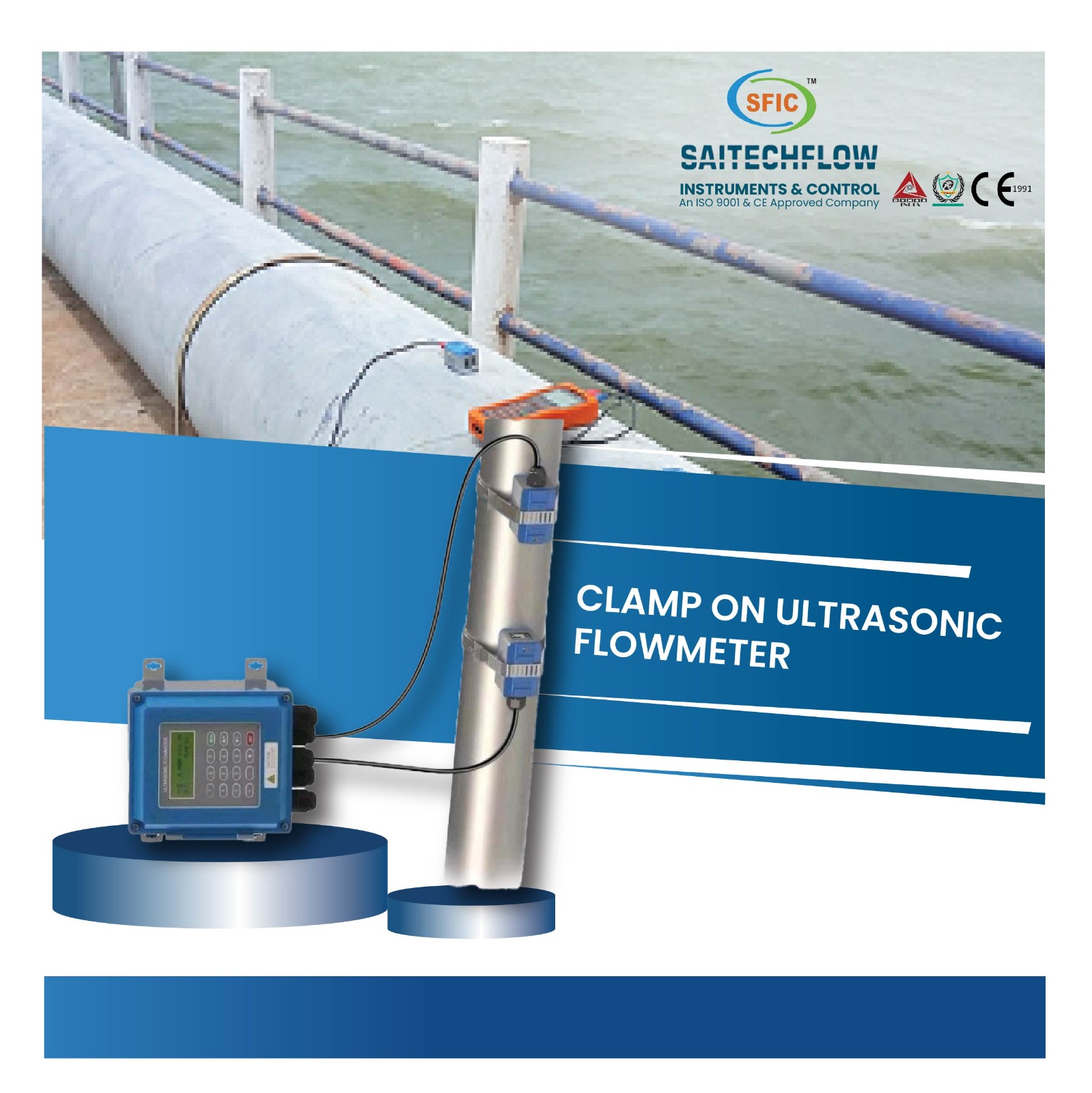 CLAMP ON ULTRASONIC FLOW METER